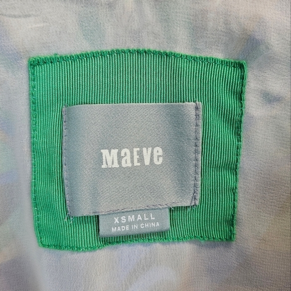 Anthropologie Maeve Folksong V-Neck Bird Print Shift Dress XS Whimsical Unique - Picture 12 of 13